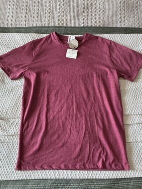 Men's Short Sleeve Crew Neck Tee - Burgundy Heather